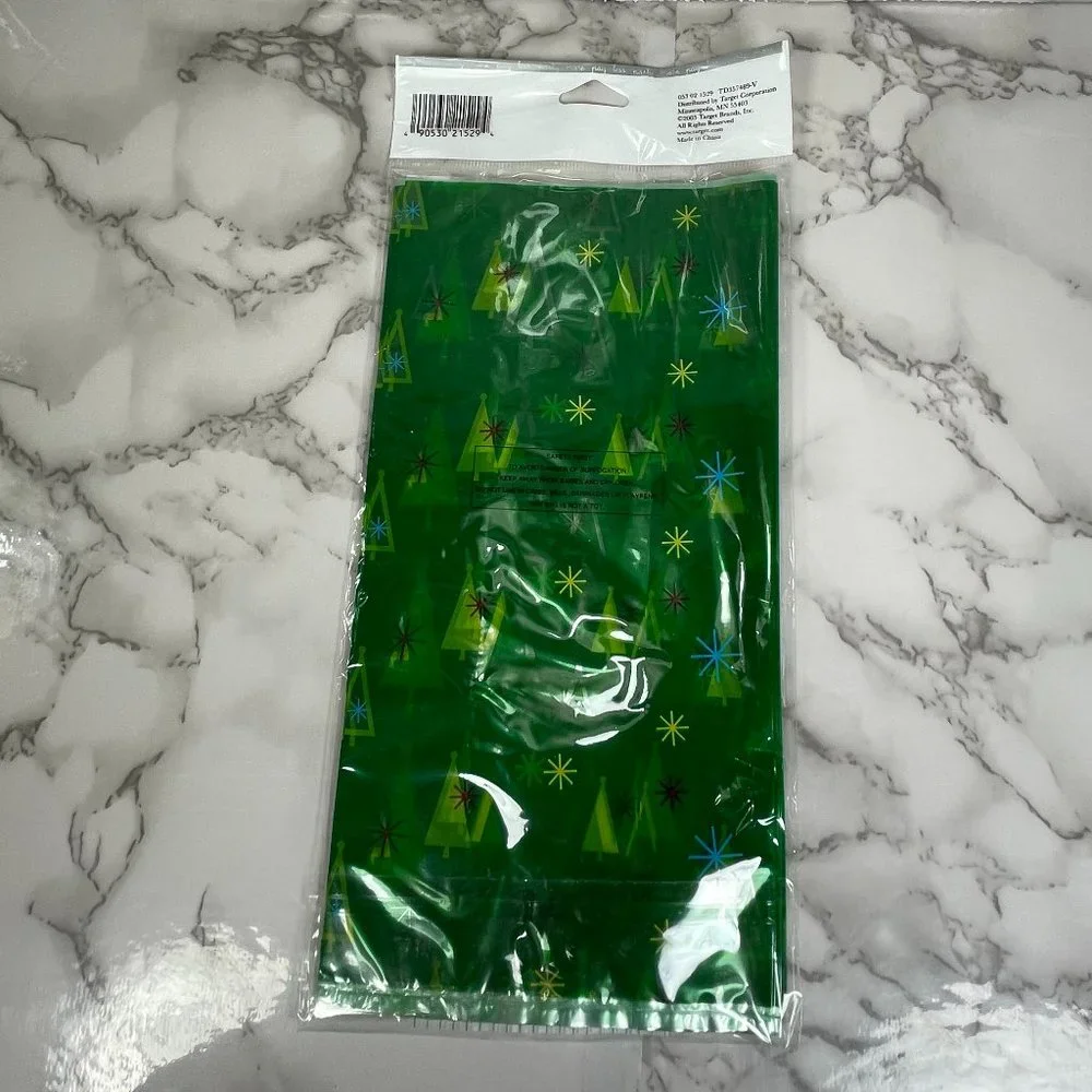 48 Christmas Holiday Winter Cello Treat Bags Gift Bag Sacks With Ties NEW